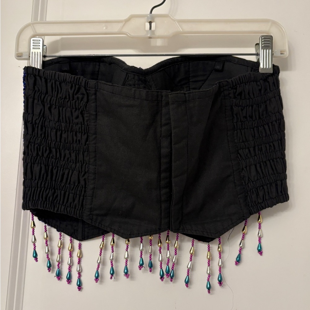 Multicolored Sequins Bustier With Beads. - image 3